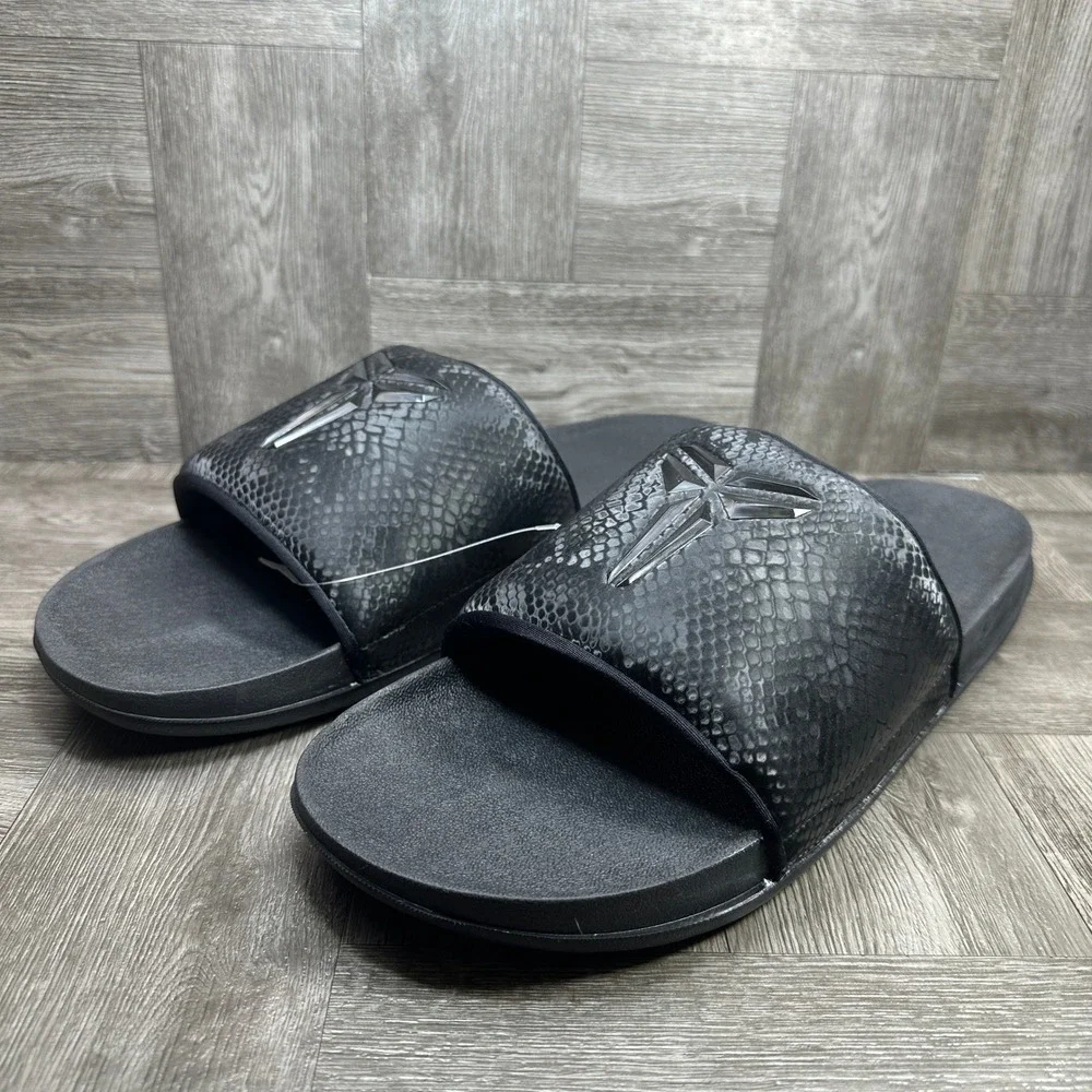 Nike Kobe Offcourt Slide Mens 18 Black Snakeskin Mamba Sandals NEW IF2870-001